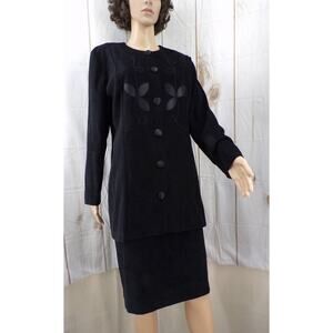 Ultra Dress New York Women's Tiered Dress / Suit Long Sleeve Zip Up 16P Vintage